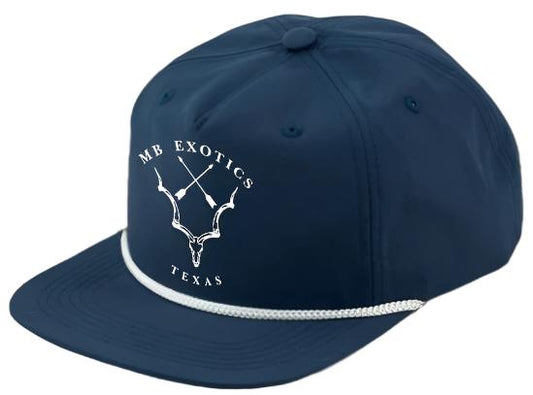 MB Exotics Rope Hat - Navy/ White