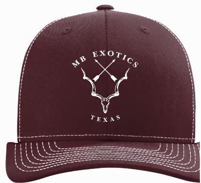MB Exotics Hat - Maroon/ White