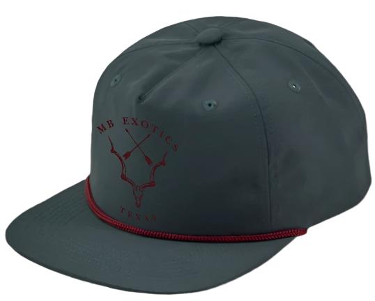 MB Exotics Rope Hat - Gunmetal/ Burgundy
