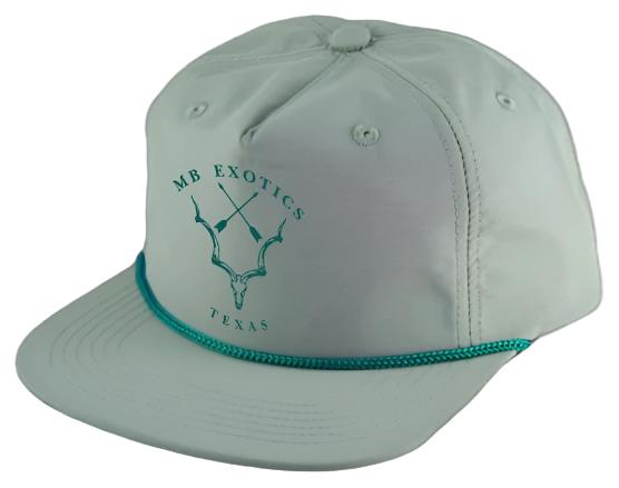 MB Exotics Rope Hat - Light Grey/ Teal